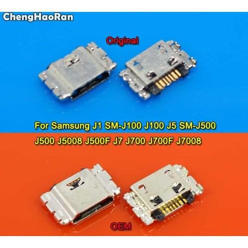 ChengHaoRan 10pcs Micro USB Charging Port Jack Connector 7Pin For Samsung J5 SM-J500 J1 SM-J100 J100 J5008 J500F J7 J700 J700F