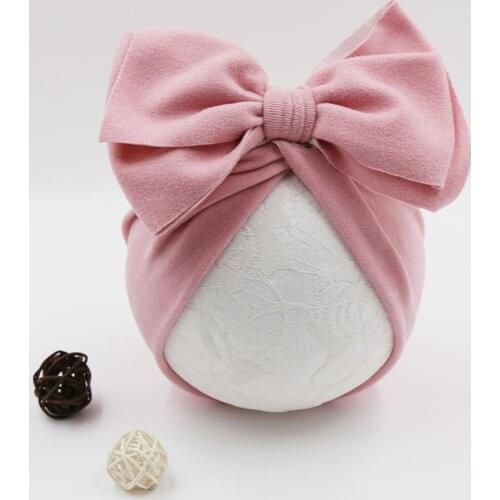 Baby Hat for Girls Bows Turban Hats Infant Photography Props Cotton Kids Beanie Baby Cap Accessories Children Hats