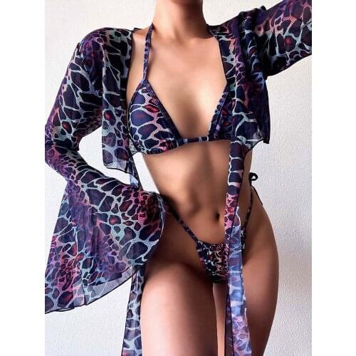 EPIPHLULU Leopard Swimwear