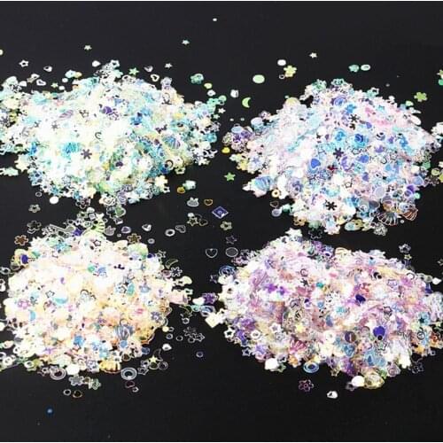 Crystal Epoxy Resin Mold Filling Filler DIY Nail Art Stickers Decoration Mixed PET Glitter Sequins