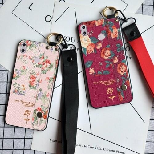 3D Floral Matte Silicone Cases For Asus Zenfone Max Pro M2 ZB631KL ZB633KL Luxury Neck Lanyard Cover For Asus 5Z ZE620KL ZS620KL