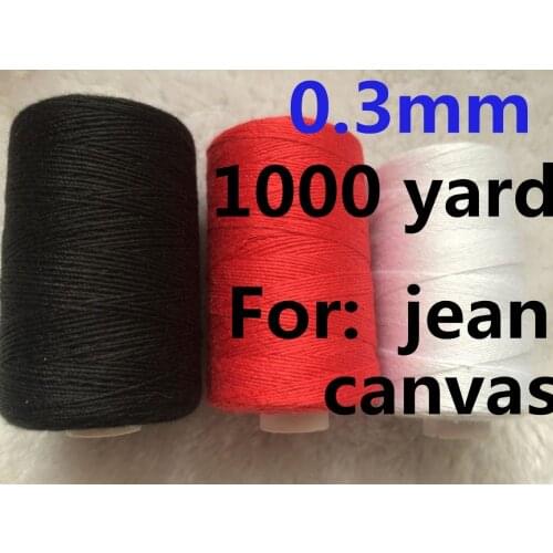 MX001 0.3mm 1000 Yard High Tenacity Low Shrinkage Polyester Cotton Thread for Jeans Canvas