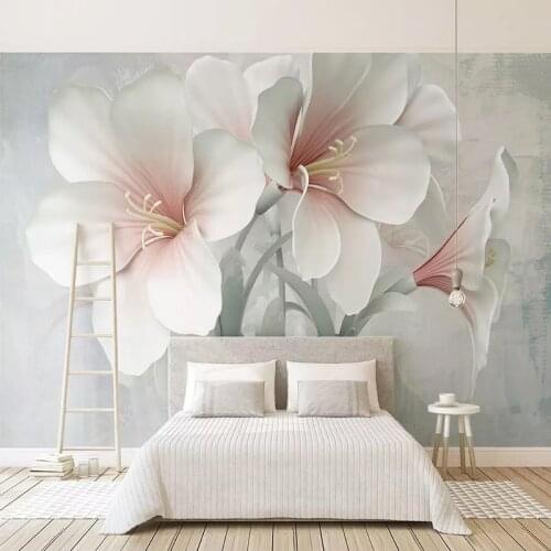 Custom Photo Wallpaper 3D Stereo Flowers Murals Living Room TV Sofa Home Decor Wall Paper For Walls 3 D Modern Creative Frescoes