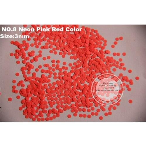 Neon Pink Red Colors Solvent resistant circledot shapes glitter for nail gel nail polish Other art Decoration