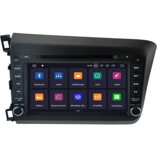 NEW 8 core CPU Android10 Car DVD Player GPS navigation For Honda Civic 2012-15 multimedia player 2 din radio headunit