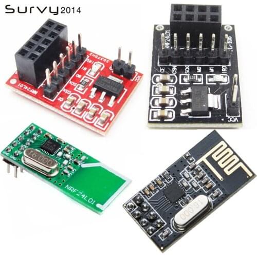 NRF24L01+ wireless data transmission module 2.4G / the NRF24L01 upgrade version NRF24L01 Socket Adapter plate