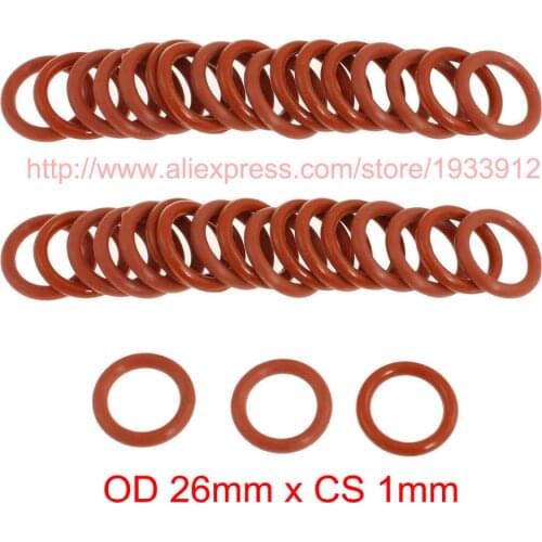 OD 26mm x CS 1mm silicone seal washer o-ring o rings gasket