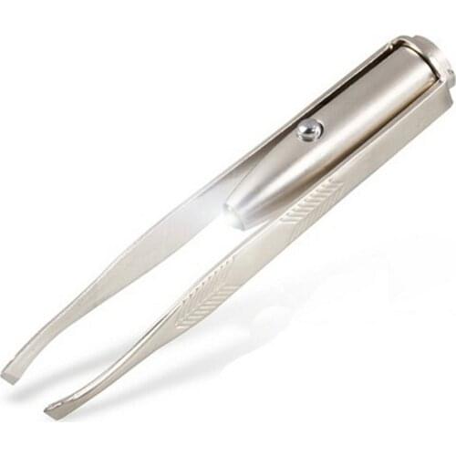 Portable Stainless Steel Smart Design LED Tweezer Eyelash Eyebrow Eyes Hair Remover Tools Eyebrow Tweezers Beauty