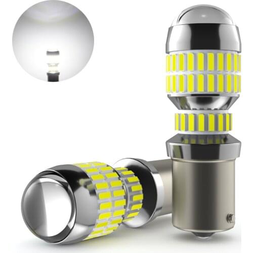 JIACHI 2PCS 1156 BA15S Car Turning LED Lights W21/5W Reverse Singal Lights 3157 7443 P21/5W Auto Tail Bulbs DC12-24V Brake Lamps