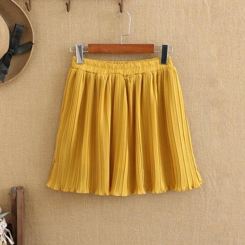 Plus Size Dresses For Women 4XL Elastic Waist Pleated Skirt With Leggings In It Double Deck Miniskirt Summer Skirt For Fat Lady