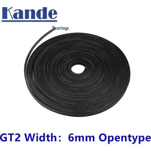 GT2 Width 6mm 1m 2m 5m 10m / Lot Open Type Timing Belt Width 6mm GT2 Belt Rubber Fiber Cut for 3D Printer Engraving Machine