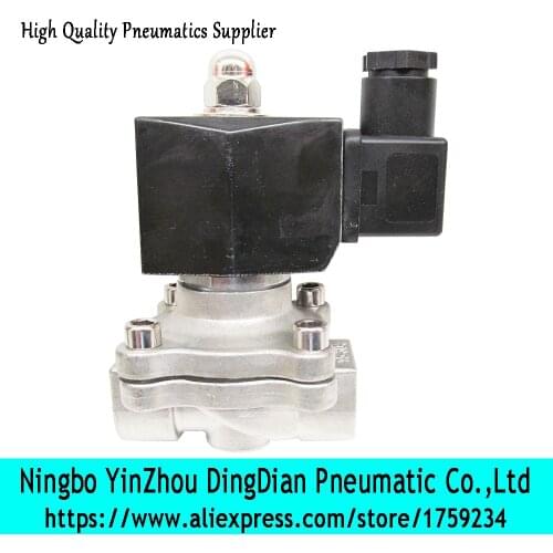 2WB200-20 3/4 inch stainless steel material solenoid valve 220v ac for air water