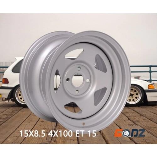 15inch steel wheel 4holes 4X100 8.5J offset 15 MK2 deep dish