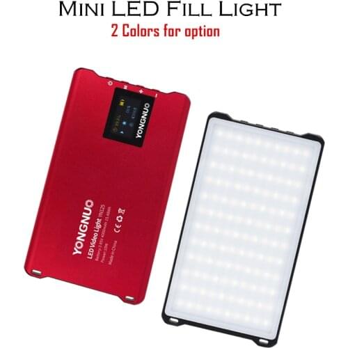 YONGNUO YN125 Mini LED Fill Light 3200-5600K Photography RGB Lamp Built-in Battery for Video Selfie Taking Photo makeup youtube