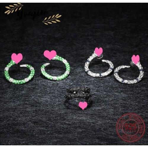 New Womens Zircon Ear Clips Earrings SYMBOLE EGYPTIAN TRIBUTE Luxury Monaco Exquisite Jewelry Gift 925 Silver