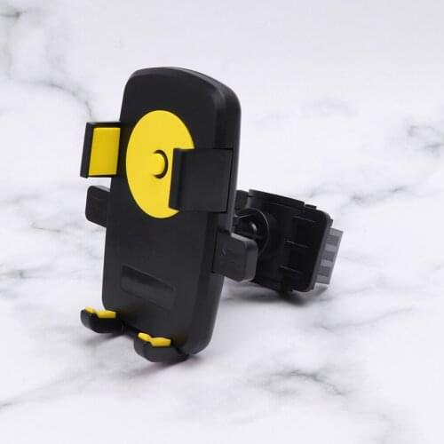 1PC Phone Holder GPS Navigation Support Bracket Fixed Frame for Bike Motorcycle (Yellow)