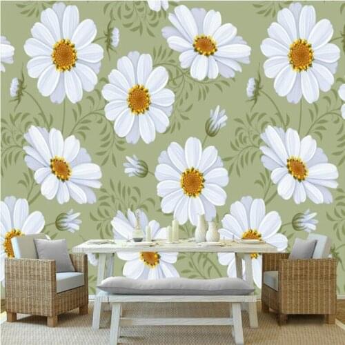 3d Wall Murals Flowers Modern Minimalist Fresh Pastoral Floral De Parede Floral Bedroom Walls Wallpapers for Boys and Girls Room