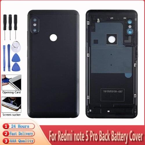 5.99" Original For Redmi Note 5 Back Battery Cover For Redmi Note 5 Pro Housing Metal Case Replacement Parts Free Tools