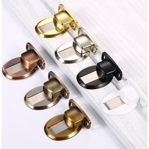 5 Pcs/Lot Stainless Steel Magnetic Door Stop Anti-collision Door Stop Strong Magnetic Door Stop Furniture Hardware