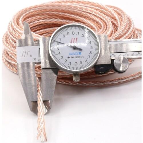 Free shipping PTFE silver plated wire OCC copper wire weaving cable for DIY Audio Headphone Earphone Headset upgrade Cable