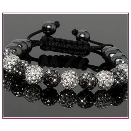 Free Shipping!10mm handmade New Style Disco Ball Beads men BGGH crystal crystal bracelet . fasion women jewelry