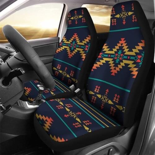INSTANTARTS Southwest American Design Themed Printed Vehicle Seat Cushion Heavy-Duty Car Seat Covers Soft Car Seat Cushions 2pcs
