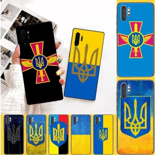 PENGHUWAN Ukraine Flag Coque Shell Phone Case for Samsung Note 3 4 5 7 8 9 10 pro M10 20 30