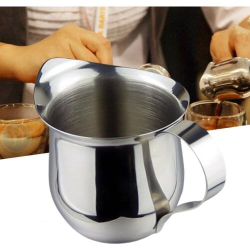 Cappuccino Coffee Pot Stainless Steel Latte Milk Mug Pointed Mouth Milkshake Cup