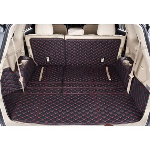 Lsrtw2017 Leather Car Trunk Mat Cargo Liner for Toyota Highlander 2014 2015 2016 2017 2018 2019 Kluger Rug Carpet accessories