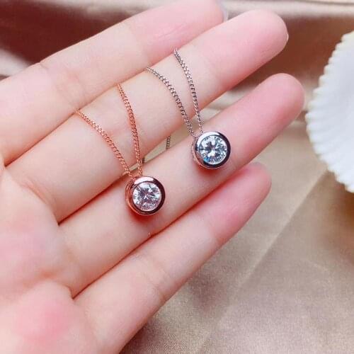 Recommend:classic crackling moissanite gemstone pendant for necklace fine jewelry shinny natural gem silver rose gold color gift