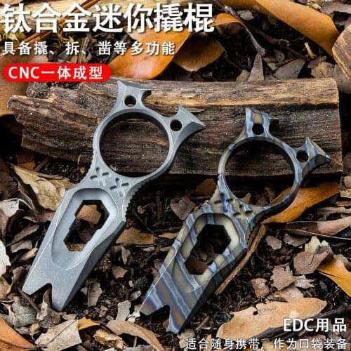 EDC Titanium alloy Crowbar tools Hand Outdoor Camping Gear EDC Multifunction Tools Dagger Tea Knife Gift Collection