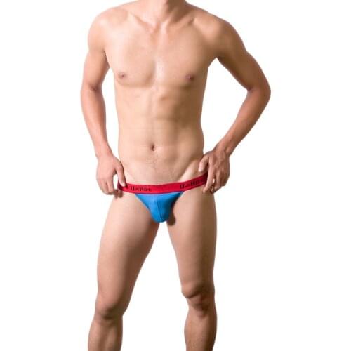 Uzhot sexy bags fork 100% low-waist male cotton panties briefs 13003