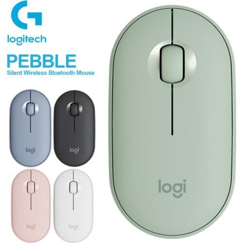 Logitech PEBBLE Silent Wireless Mouse Thin&Light Portable Modern Mouse with 1000DPI for Windows 10 8 7 MacOS Multi-Color Mice