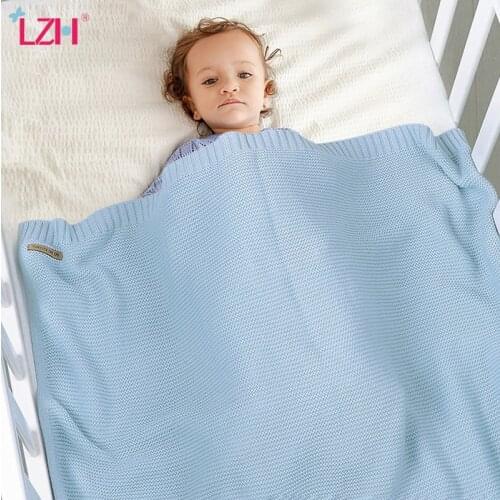 LZH Hug Blanket For Childrens Quilt Baby Carriage Cover Blanket 2021 Fashion Solid Color Newborn Baby Boys Girls Quilt 100*80cm