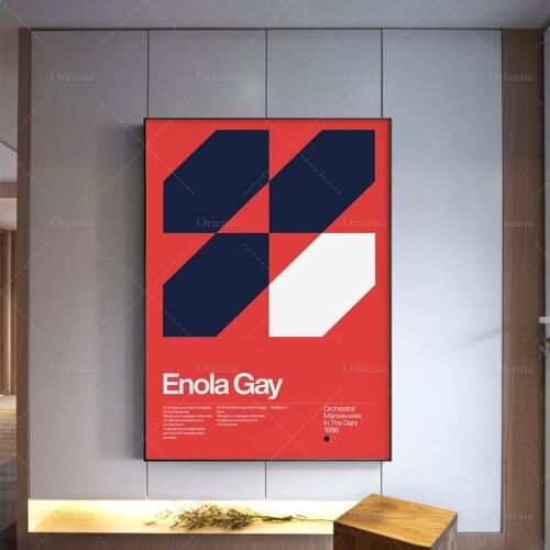 Orchestral Manoeuvres In The Dark - New Wave Song Minimalistic Swiss Graphic Design Art Print Wall Art Canvas PaintingPosters