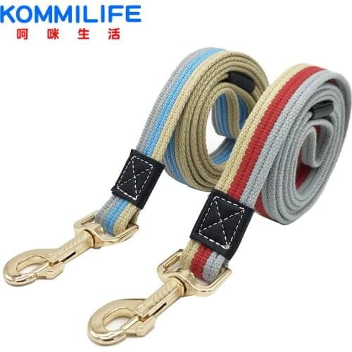 Thick Canvas Pet Leash Collar For Dogs Adjustable Dog Collar and Leash Set Small Medium Large Dogs Tracking Leash Collar