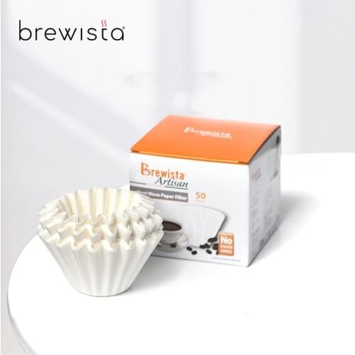 Brewista cake type hand-pushed coffee filter paper drip filter wave type filter coffee paper 50/100 pieces