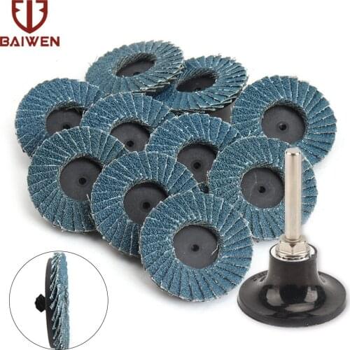 2 Inch Flat Professional Flap Sanding Discs Roll Lock Grinding Wheel Zirconia Alumina Disc 40/60/80/120 Grit Abrasive Tools