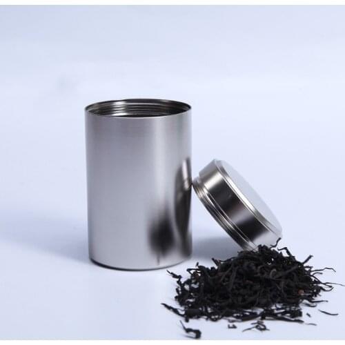 5.2X9CM Tea Caddy Portable Travel Mini Tea Cans Titanium Metal Stainless Steel Tea Box Seals Storage Tank Tea Barrel