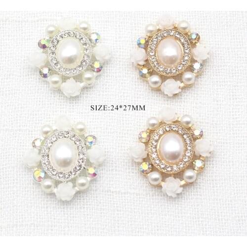 New Fashion Alloy Rose Button 5pcs/Lot 24*27MM DIY Sewing Handwork Plating Gold Decoration Metal Beautiful Accesories
