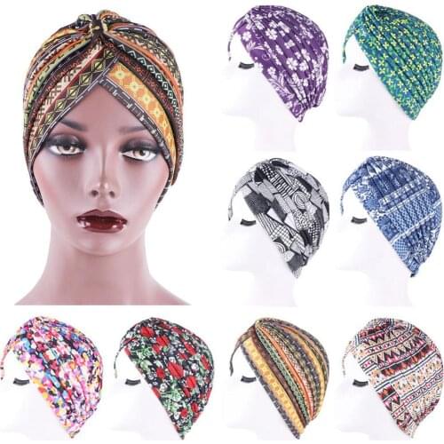 India Muslim Women Cancer Hat Ethnic Style Headwrap Hat Hair Loss Head Scarf Head Wrap Cap Gift
