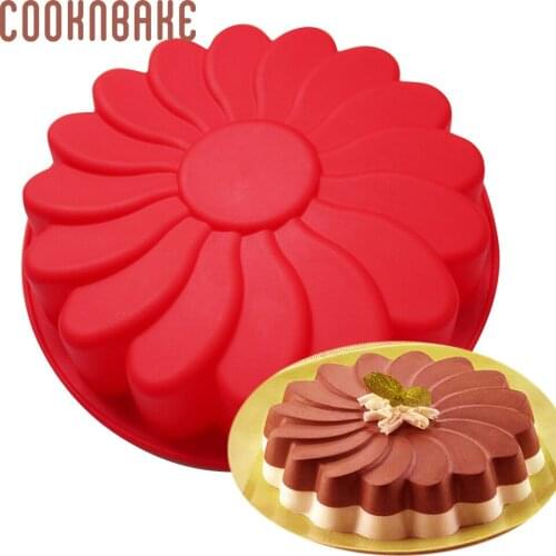 Silicone big cake mold Flower shape Cake Decorating molds diy Bakeware baking Tools silicone mold for cooking 3D birthday bread