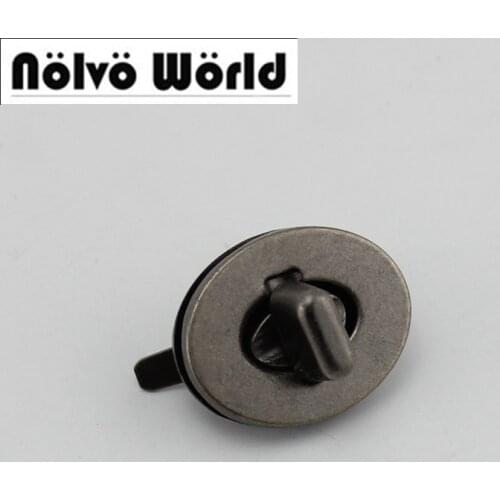 60sets 10sets igh quality old silver pressed lock briefcase lock for genuine leather handmade man bag