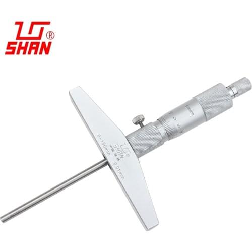 Depth micrometer 0-25 mm 50mm depth ruler high precision 0.01 mm Depth Micrometer Gauge With Rods depth Measurement Caliper