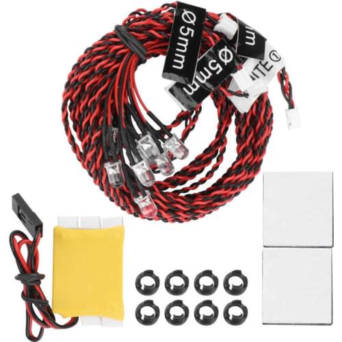 Flash RC LED Light Kit RC LED Flash Light Night Flight LED Lights Kit for RC Airplane Aircraft Plane RC Car Accessory