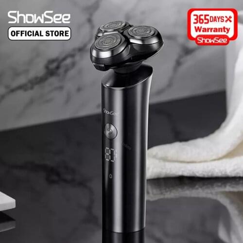 Showsee Electric Shaver Razor Beard Trimmer For Men Dry Wet Beard Trimmer Portable Rechargeable Washable Shaving Machine F305