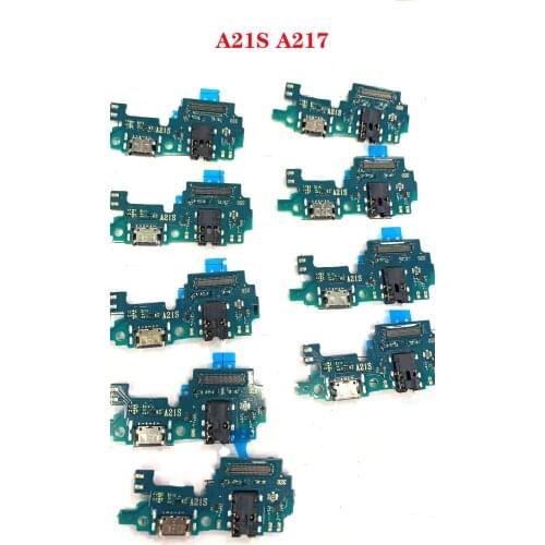 For Samsung A21S A217 USB Port Charger Dock Plug Connector Charging Board FLex Cable Mic Microphone Board