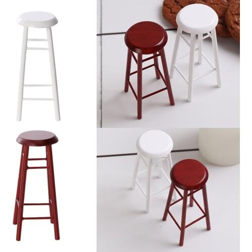 1/12 Dollhouse Stool Furniture Mini Room Layout Living Room Scenery Decor