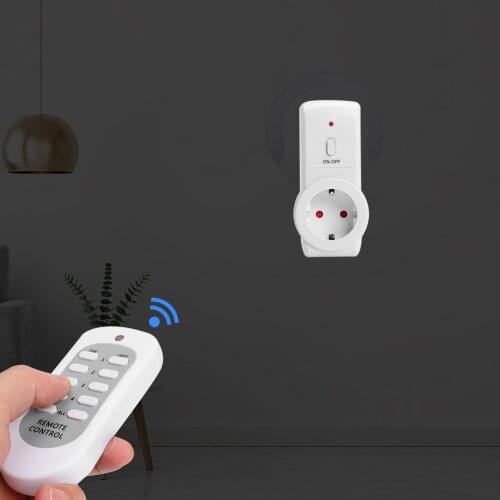 1/2/3/4pcs Remote Control Switch Socket +1pc Wireless Remote Control Intelligent Home Remote Control Products EU/AU/UK Plug