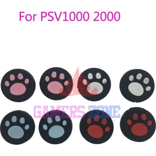 1Pair=2Pcs For PlayStation PS Vita Cat Paw Silicone TPU Analog Thumbstick Cover for PSV2000 PSV1000